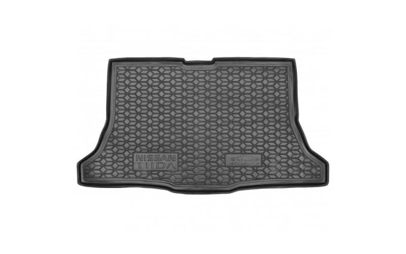 Коврик в багажник Nissan Tiida 2011 – 2015 C12, полиуретановый, Avto-Gumm