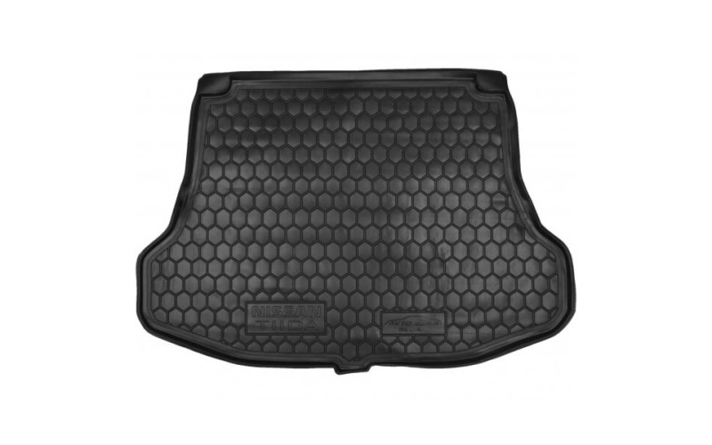 Коврик в багажник Nissan Tiida 2004 – 2012 C11, полиуретановый, Avto-Gumm